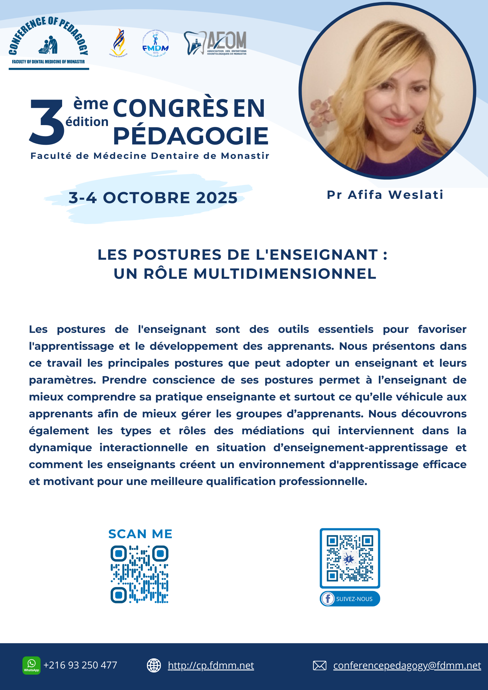 Affiche conférence afifa